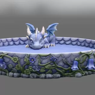 Sleeping Baby Dragon Tray STL File for 3D Print - Model thumbnail 10