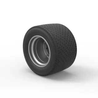 Wheel from Asphalt Modified stock car Version 6 Scale 1:25 - Model thumbnail 7