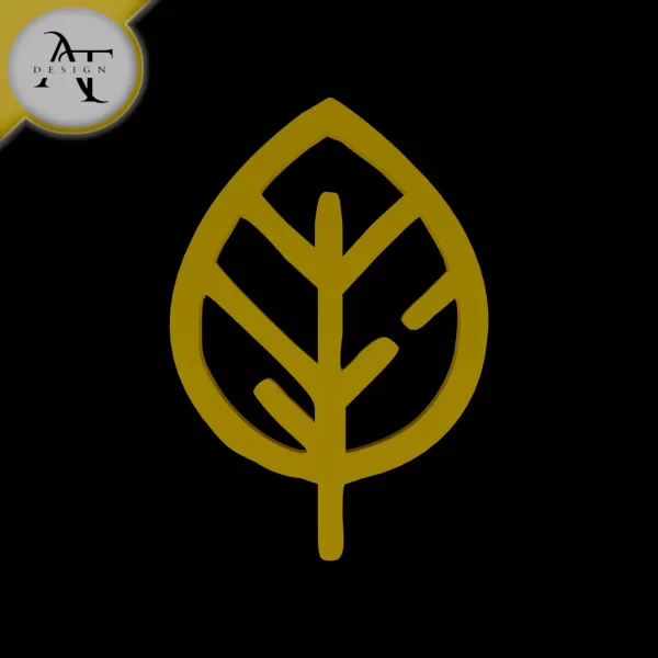 Simple Leaf Symbol - 2D Art - Model preview 1