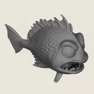 Fish 09 Print Ready 3D Model - Model thumbnail 4