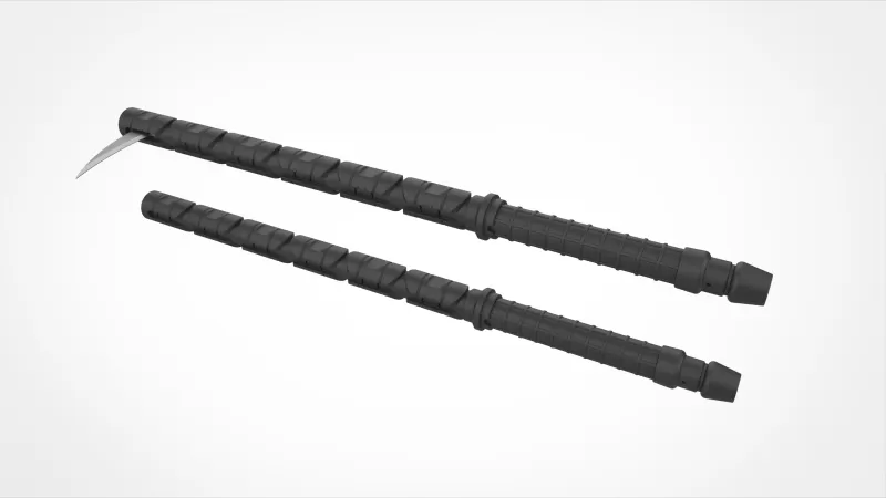 Yelena Belova Combat Batons from the Thunderbolts* 2025 - Model preview 5