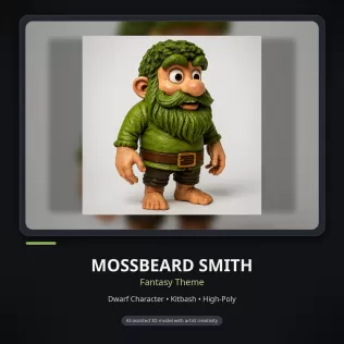 Whimsical Creature & Character Kitbash Collection – High-Poly 3D - Model thumbnail 10