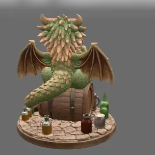 Advertising Tipsy Tavern Dragon STL File 3D Print - Model thumbnail 7