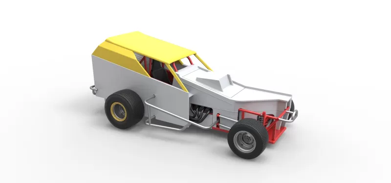 Vintage Dirt Modified stock car Version 7 Scale 1:25 - Model preview 24