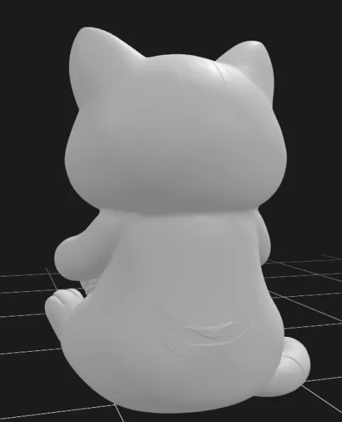 Cute Cat Holding a Gift Basket - Model preview 4
