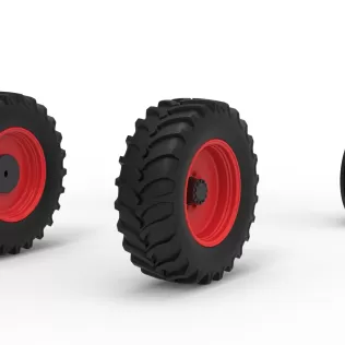 Wheel Set of Racing Combine Harvester Version 1 Scale 1:25 - Model thumbnail 2