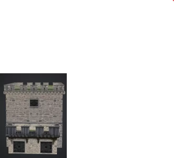 Wehrturm mitvanbau - Model preview 2