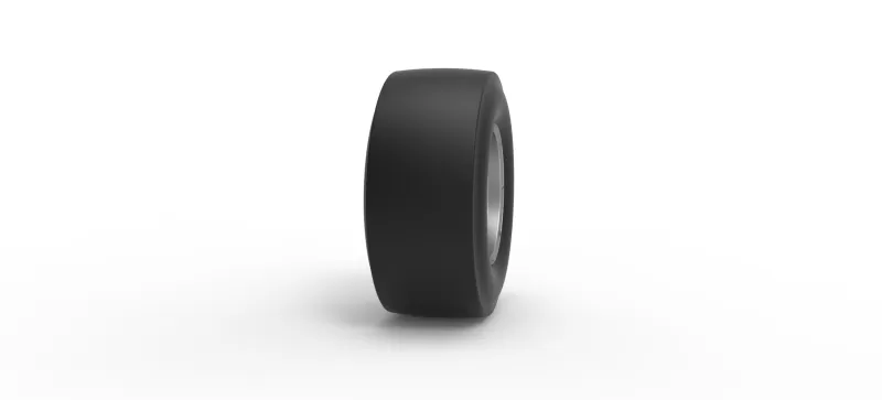 Rear wheel of vintage dragster Version 4 Scale 1:25 - Model preview 3