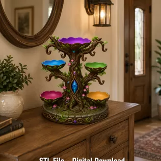 Enchanted Jewelry Tree Display STL File for 3D Print - Model thumbnail 5