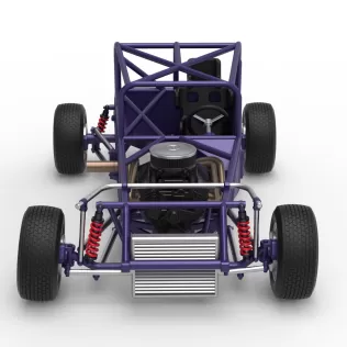 Canadian vintage modified stock car Base Scale 1:25 - Model thumbnail 8