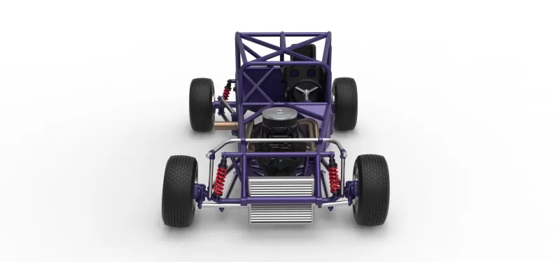 Canadian vintage modified stock car Base Scale 1:25 - Model preview 8