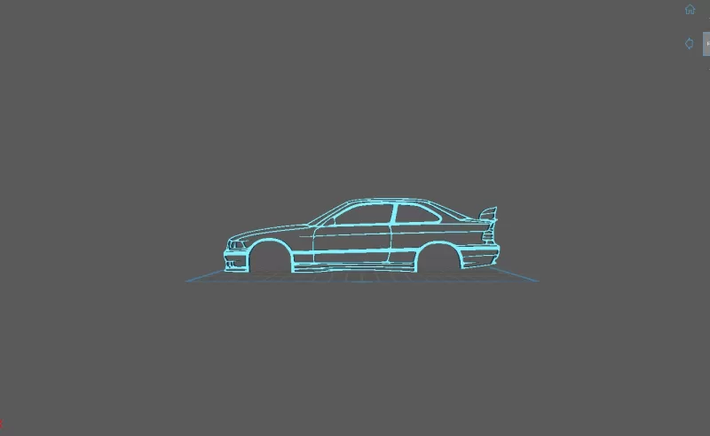 BMW - E36 M3 Wall Art - Model preview 1