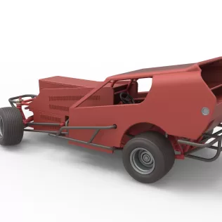 Vintage Dirt Modified stock car Version 4 while turning 1:25 - Model thumbnail 12