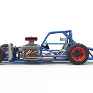 Supermodified front engine race car Base Version 4 Scale 1:25 - Model thumbnail 9