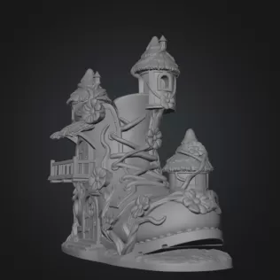Enchanted Boot House STL File for 3D Printing - Model thumbnail 11
