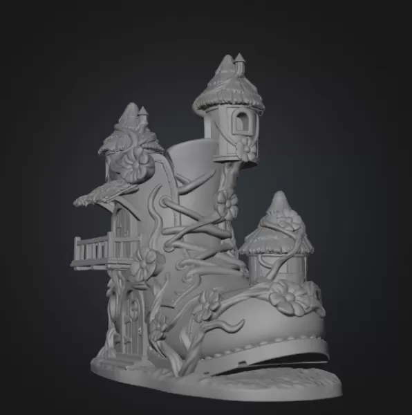 Enchanted Boot House STL File for 3D Printing - Model preview 11
