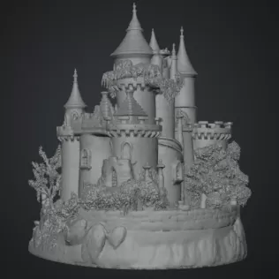 Lavender Bloom Castle STL File for 3D Print - Model thumbnail 14