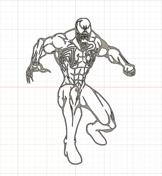 Silhouette Venom - Marvel Wallart - Model preview 1