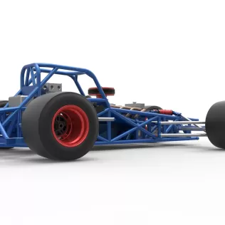 Supermodified front engine race car Base Version 4 Scale 1:25 - Model thumbnail 21
