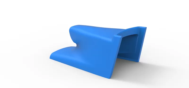 Air Scoop of Pavement Silver Crown Car Scale 1:25 - Model preview 10