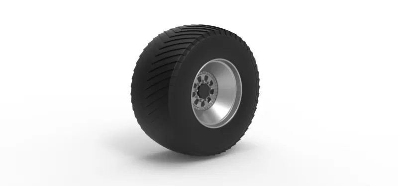 Rear wheel from Pulling tractor 4 Scale 1:25 - Model preview 2