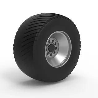 Rear wheel from Pulling tractor 4 Scale 1:25 - Model thumbnail 2