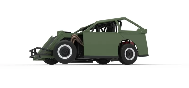 Mod Lite Race car while turning Version 2 Scale 1:25 - Model preview 2