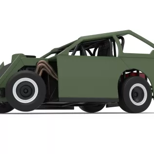 Mod Lite Race car while turning Version 2 Scale 1:25 - Model thumbnail 2