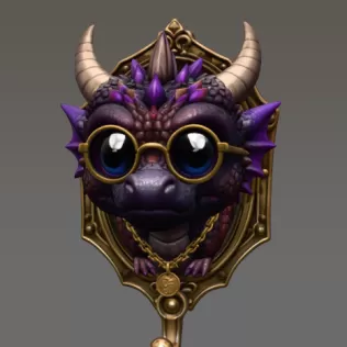 Kawaii Dragon Key Holder STL File for 3D Print - Model thumbnail 3
