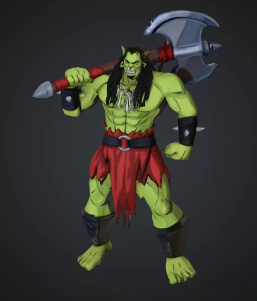 orc mit axt - Model preview 1