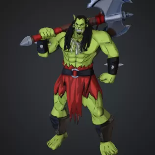 orc mit axt - Model thumbnail 1