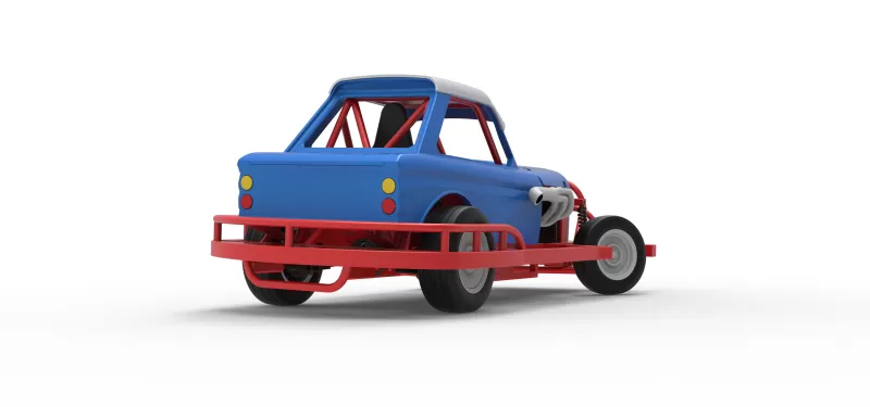 New Zealand Vintage Stock car while turning Scale 1:25 - Model preview 19