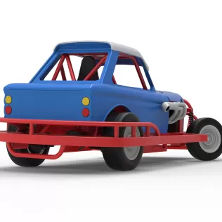 New Zealand Vintage Stock car while turning Scale 1:25 - Model thumbnail 19