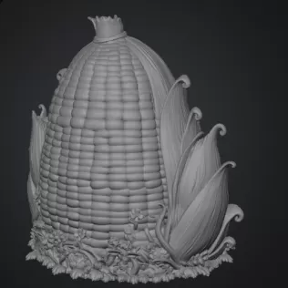 Corn Cottage STL File for 3D Print - Model thumbnail 11
