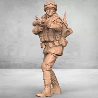 Modern Army Soldier Statue - Model thumbnail 3