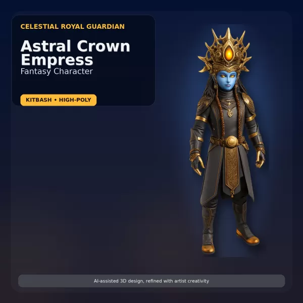 Stylized Mythic Character Pack – Kitbash High-Poly Collection - Model preview 18