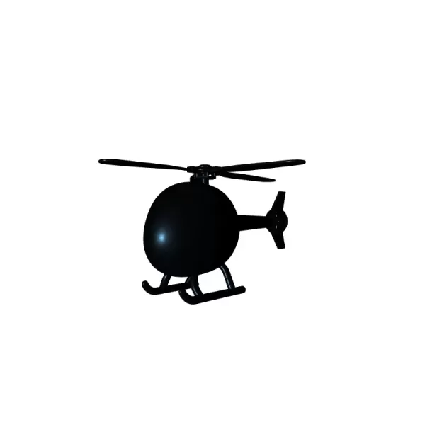 Decorative Helicopter 3D Printable Model - Model preview 5