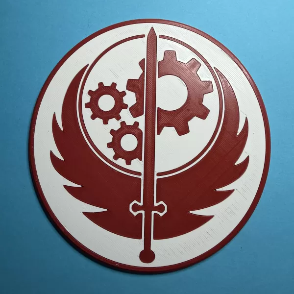 Fallout Brotherhood of Steel Logo Coaster - Model preview 1