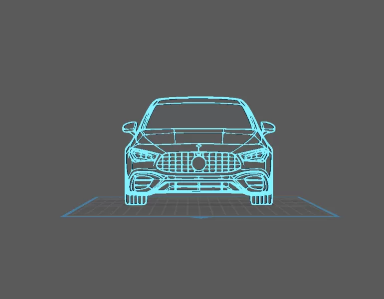 Mercedes - CLA 2023 Wall Art - Model preview 2