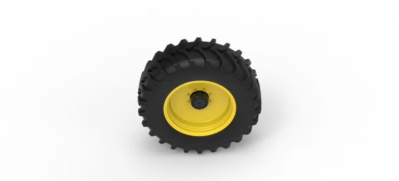 Front wheel of Racing Combine Harvester Version 1 Scale 1:25 - Model preview 6