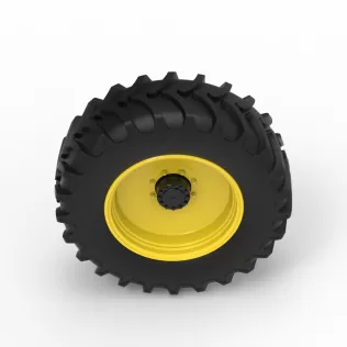Front wheel of Racing Combine Harvester Version 1 Scale 1:25 - Model thumbnail 6