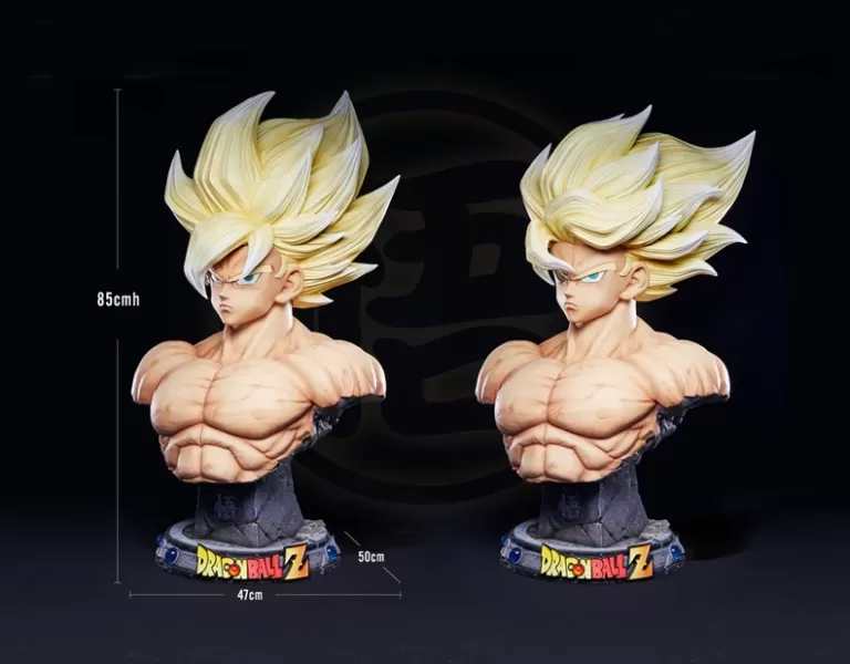 Goku SSJ Namek Bust - Model preview 1