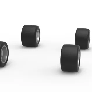 Wheel set of Asphalt Supermodified stock car V3 Scale 1:25 - Model thumbnail 3