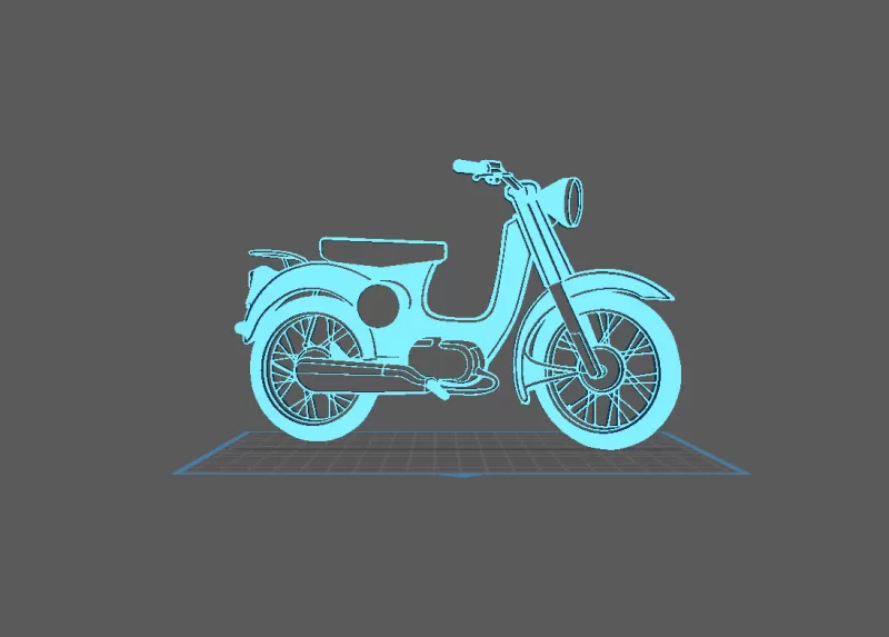Honda - SuperCub Wall Art - Model preview 2