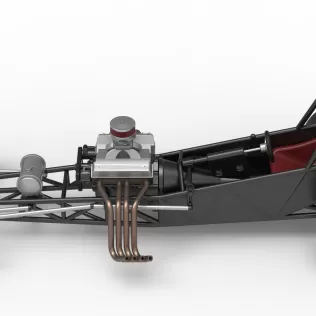 Vintage Front engine dragster Base Version 5 Scale 1:25 - Model thumbnail 10