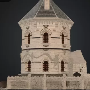 Wehrturm rund - Model thumbnail 3