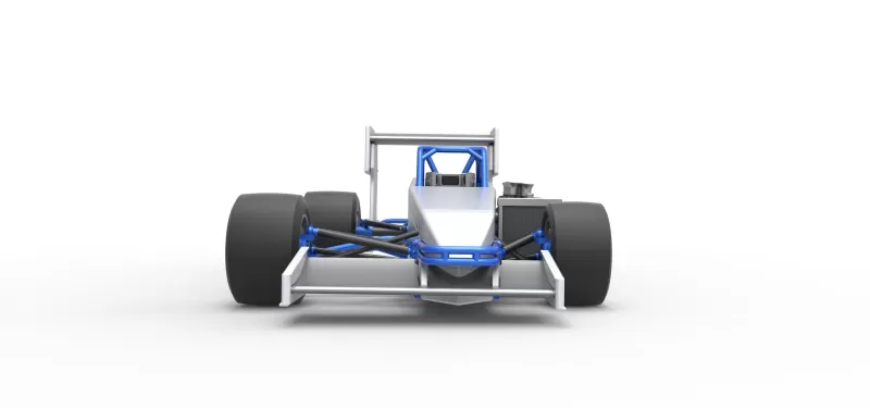 Supermodified front engine race car V4 Scale 1:25 - Model preview 7