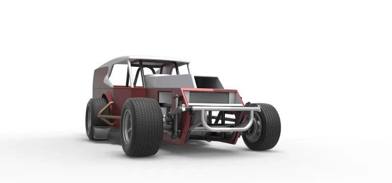 Vintage Dirt Modified stock car Version 5 Scale 1:25 - Model preview 27