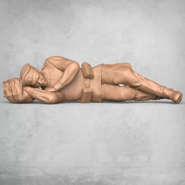 Sleeping Army Soldier - Model preview 3