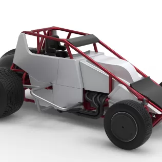 Dirt Silver Crown Car Scale 1:25 - Model thumbnail 24